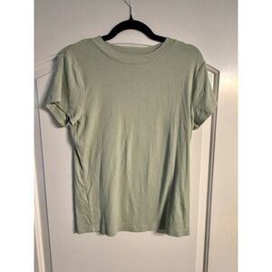 A New Day Ribbed T-Shirt Medium Mint Green Short Sleeve Crew Neck Loungewear